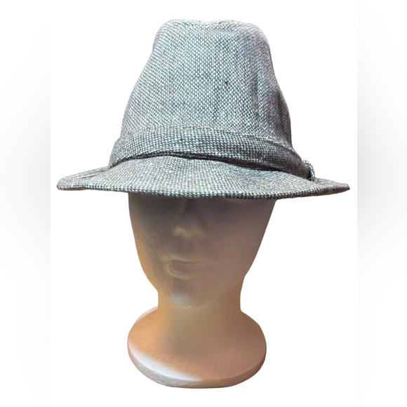Men’s Vintage Fedora Brown/Beige Tweed 22 in Circumference - Picture 6 of 8
